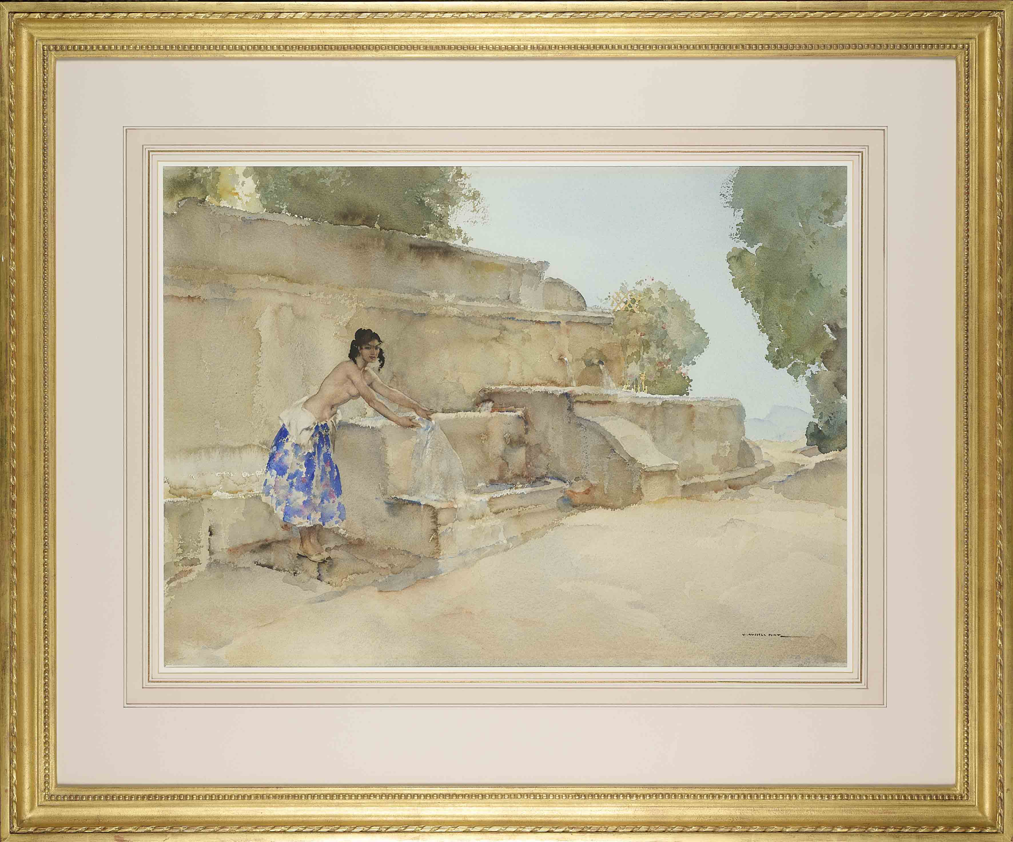 original watercolour, Isabella of Lucenay , sir william russell flint